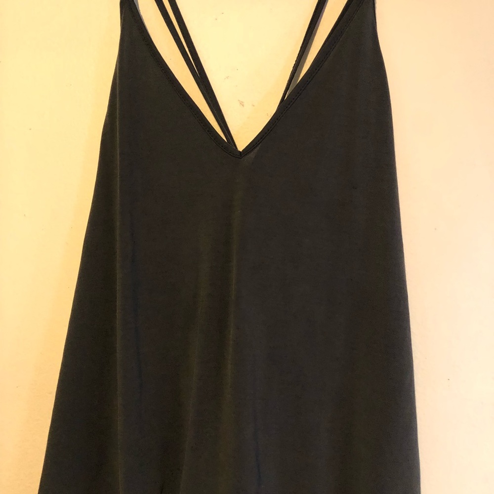 Dark grey spaghetti strap shirt